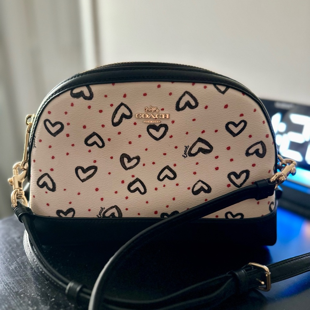 Coach Heart Print Crossbody